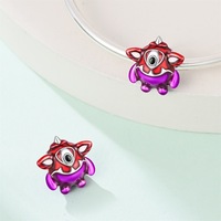 Offre Spéciale – Bracelet Unisexe en Argent 925 Plaqué Zircon avec Breloques DIY en Forme de Lapin Monstre et Koala de la Série Animaux Mignons