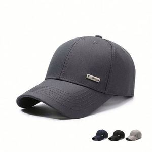 Mens Spring Autumn Sun protection Sports Cap <b>Small</b> Iron Label Simple Atmospheric Dome Plain Baseball Cap - Product Image 1