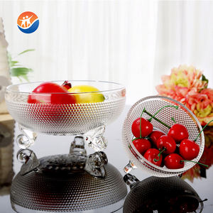 لوحة زجاجية شفافة منقوشة بتصميم فاخر لسلطة الفاكهة - Product Image 2