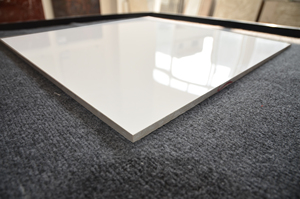 HS601GN super white glossy crystallized glass interior porcelain floor tile - Product Image 4