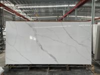 Snowy White 3 Pola Berkelanjutan Porselen Slab Modern untuk Ruang Makan, Ruang Tamu, Aula, Lanskap, Latar Belakang Dinding Tahan Air-Tahan Lama