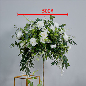 Nueva Bola <span class=keywords><strong>de</strong></span> Flores Artificiales <span class=keywords><strong>de</strong></span> Color Verde Moderno con <span class=keywords><strong>Rosas</strong></span> <span class=keywords><strong>Blancas</strong></span> <span class=keywords><strong>de</strong></span> Seda para Centros <span class=keywords><strong>de</strong></span> Mesa <span class=keywords><strong>de</strong></span> Boda, Decoración <span class=keywords><strong>de</strong></span> Pasillos Interiores y Exteriores - Product Image 4