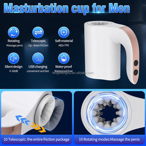 Tragbare Zweikanal-USB-Mastur bator für Männer Automatische Teleskop-Vagina-Maschine mit Flugzeug becher TPE-Material Sexspielzeug für Männer - Product Image 6