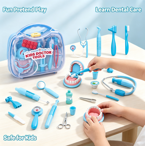 Kit de jeu de rôle <span class=keywords><strong>dentiste</strong></span> pour enfants, étui de rangement portable, kit dentaire éducatif pour l'apprentissage des soins dentaires - Product Image 3