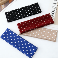 Bandeau de yoga élastique antidérapant réutilisable en flanelle à pois colorés pour le sport et les soins de la peau