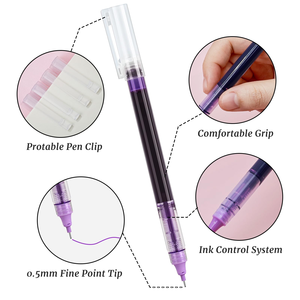 ปากกาลูกลื่นแบบน้ำ 0.5 มม. สีดำ น้ำเงิน แดง ชมพู ส้ม เขียว ม่วง - Product Image 3