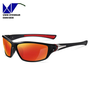 แว่นกันแดดโพลาไรซ์ทรงสี่เหลี่ยม OEM Sports พร้อมเลนส์ป้องกันรังสียูวี 400 กรอบพลาสติกสีชา สำหรับกีฬากลางแจ้งและปั่นจักรยาน - Product Image 2