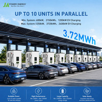 Système de stockage d'énergie renouvelable 125KW 372KWH JApower tout-en-un avec onduleur hybride Solis 240KW Chargeur rapide DC solaire BESS