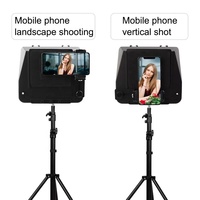 Smartphone DSLR caméra téléprompteur avec support de téléphone télécommande pour l'enregistrement vidéo en direct