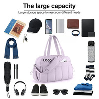 Sac de sport gonflable à prix abordable, personnalisable avec logo, motifs floraux, pour yoga, tennis, pratique, nombreux styles orange en stock, sac de voyage à cordon