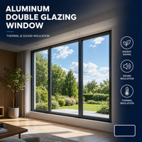 NFRC Schalldichte Doppelverglaste Isolierte Aluminium-Glasfenster Design Schlagfest Energieeffiziente Aluminiumfenster