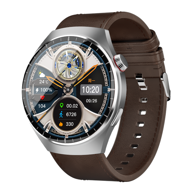 Smart Watch for Men AMOLED Display Long Battery Life for Outdoor Calling 5ATM Waterproof GPS with Compass Touchscreen