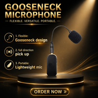 Microphone col de cygne femelle 3,5 mm pour récepteur-transmetteur sans fil, instrument, narrateur, enseignant, amplificateur de classe
