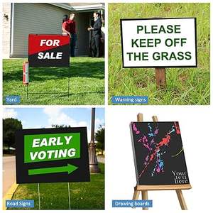 工場カスタムPP黒色屋外多目的無地ボードヤードサインカットサービス、広告用カスタマイズ可能なサイズと形状 - Product Image 6