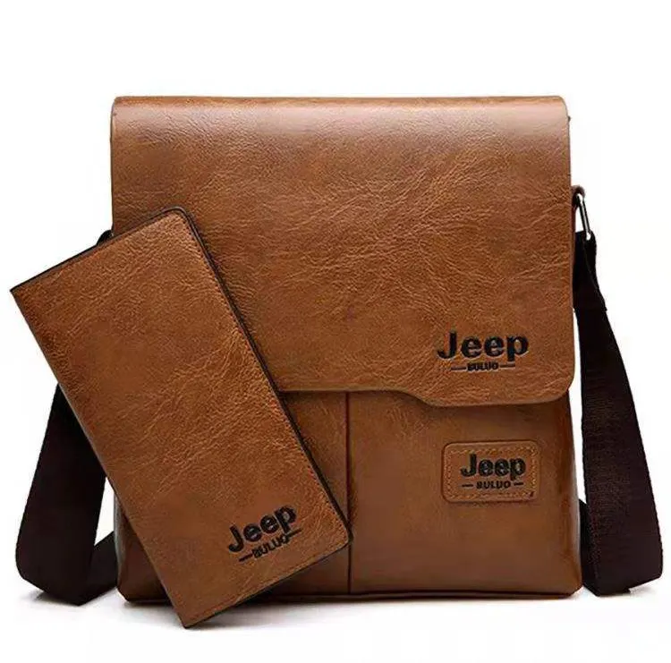 2022 Trendy Popular High Quality Custom Large Capacity Design Brand hand bag Waterproof PU Leather Men's Wallet and Shoulder Bag