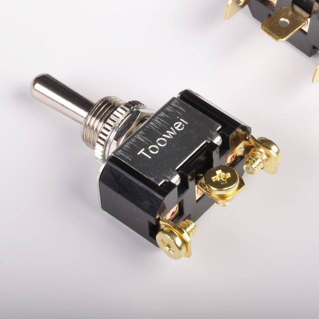 TOOWEI 3PIN ON-OFF-ON Screw Terminal Toggle Switch with CE FCC RoHS Certifications for Industrial Control