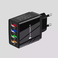 Charge rapide 48W 4 Ports USB QC 3.0 EU US UK adaptateur de prise mur téléphone portable chargeur rapide maison voyage chargeur mural