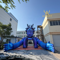 Nouvelle Arche Gonflable Bleue à Motifs pour Scène, Décoration de Festival de Musique, Dieu/Goddess Gonflable pour Fête d'Halloween sur la Plage