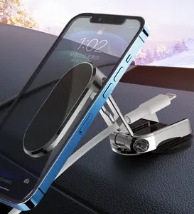 אוניברסלי טלפון סלולרי בעל נייד Smartphone נייד Stand 360 תואר מתכוונן חזק מגנטי רכב מחזיק טלפון עם לוגו