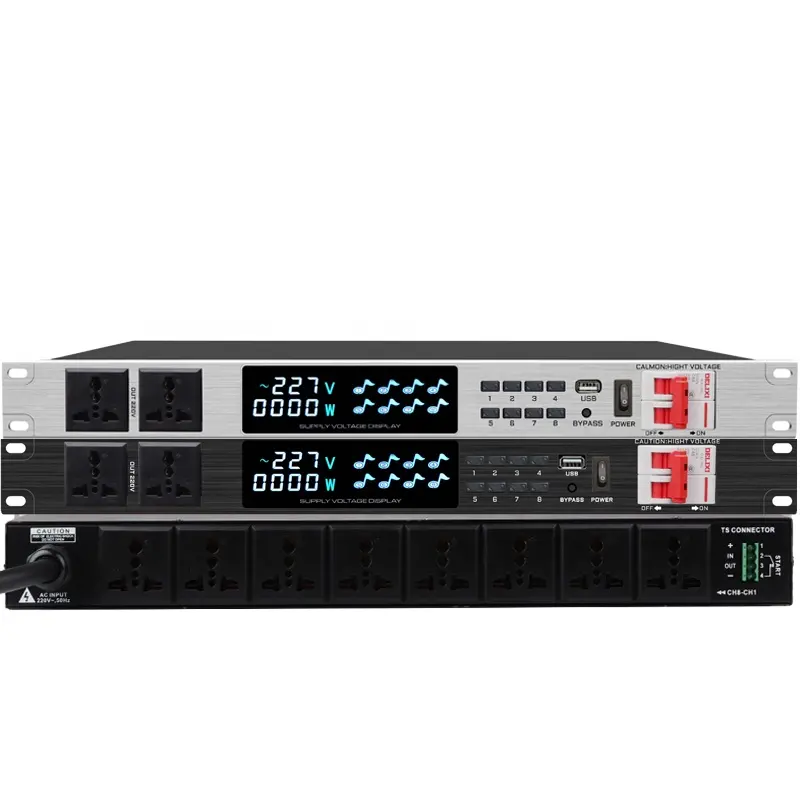 Xtuga HL-38B Professional 8-channels DJ sound system DJ control 12 volt audio power supply sequencer