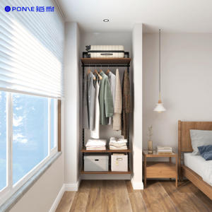 Set di Mobili <span class=keywords><strong>per</strong></span> Camera da Letto <span class=keywords><strong>per</strong></span> Bambini Design Giapponese <span class=keywords><strong>Armadio</strong></span> in Legno Regolabile con Ante in MDF e Spazio Appendiabiti <span class=keywords><strong>per</strong></span> Camerette - Product Image 3