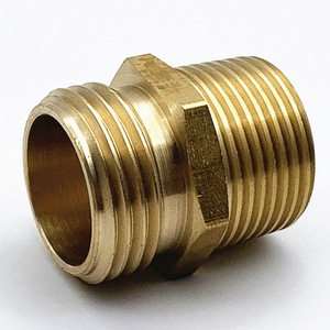 Connecteur de tuyau d'arrosage en laiton, 3/4 pouces, filetage GHT vers NPT, pour outils d'arrosage - Product Image 1