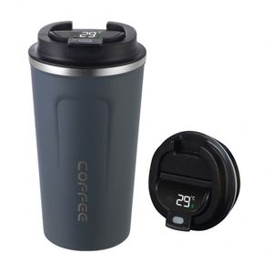 Wholesale Stainless Steel Double Wall Vacuum Flasks Thermoses 380ML 510ML Smart LED Temperature Display <b>Reusable</b> Coffee <b>Cups</b> - Product Image 3