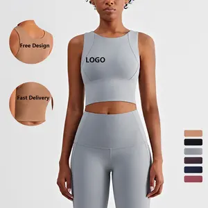 Sujetador de Yoga para mujer Top Gym Fitness Vest Push Up Sujetador de absorción de impacto Correr Entrenamiento Deportes Ropa activa Sujetador deportivo para mujer