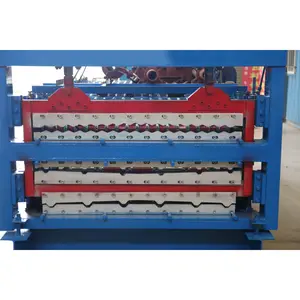 3 Layer Roll Forming Machine Trapezoidal Roof Tile Making Machine Corrugated Roll Forming Machinery