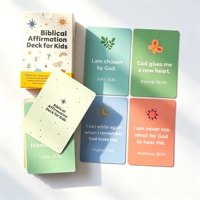 Tarjetas de Afirmaciones Cristianas Personalizadas de Fábrica, Tarjetas de Memoria con Números para Niños, Fines Educativos