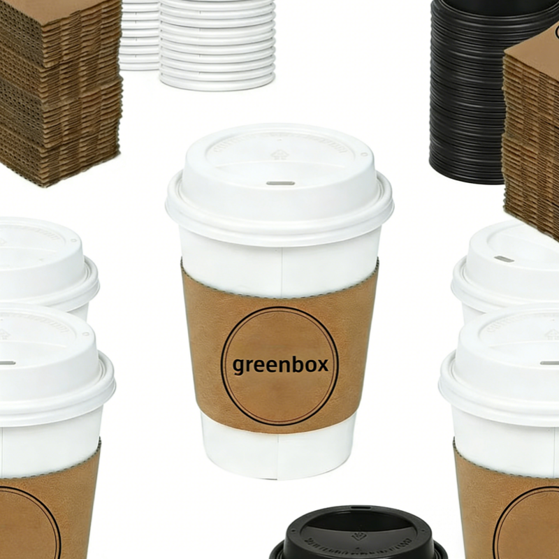 Primary Green Provision 8Oz 100% Compostable Biodegradable Disposable Beverage Hot Latte Coffee Paper Cup