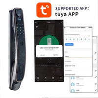 Serrure de porte intelligente Tuya Zigbee avec empreinte digitale, déverrouillage à distance par application, entrée par code sur clavier, en alliage d'aluminium pour maison, bureau, hôtel