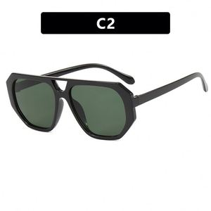 Gafas de Sol Estilo Hip Hop Vintage Maxfree, Gafas de Sol Poligonales Irregulares Retro con Doble Puente, Unisex - Product Image 3