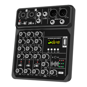 <span class=keywords><strong>Console</strong></span> de <span class=keywords><strong>mixage</strong></span> 4 canaux avec interface USB, amplificateur de contrôleur DJ de haute qualité pour karaoké et utilisation musicale à domicile - Product Image 1