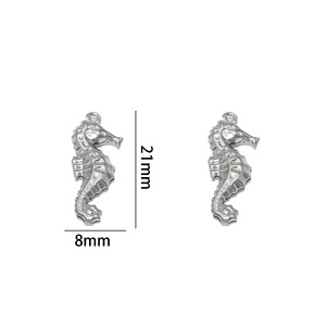 Ciondoli in Acciaio Inossidabile a Forma di Animali Marini (Conchiglia, Stella Marina, Cavalluccio Marino, Delfino, Gambero) per Creazione Fai-da-te di Collane, Bracciali e Orecchini - Product Image 5