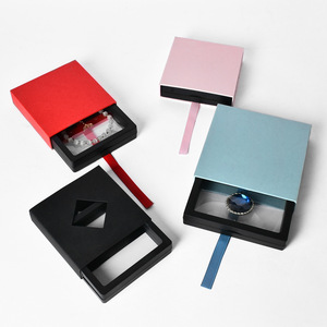Luxury Jewelry Box See Through for Ring Gift Boxes Watch Perfume Cosmetic Paper Packaging Cardboard Custom Logo