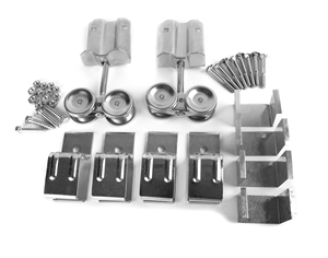 WEKIS Smooth <b>Black</b> Brass Sliding Door Hanger Wheel Rollers with Screw Installation for Heavy Duty Barn Door Rail Track - Product Image 4