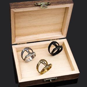 แหวนวงนิรันดร์ลายค้อนธอร์สไตล์ไวกิ้งโบราณ พร้อมจี้หัวหมาป่าแบบนอร์ดิก ทำจากโลหะผสม สำหรับผู้ชาย  พร้อมการรับประกันการค้า - Product Image 5