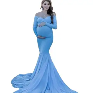 2021 сексуальные платья для беременных без Плеч для фотосессии Макси платье для беременных реквизит для фотосессии платье для беременных Бесплатная доставка