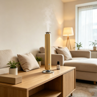 Diffuseur d'arômes intelligent de luxe sans eau, à huile essentielle, alimenté par batterie, charge Type-C, lumière ambiante LED RGB, pour usage domestique et hôtelier