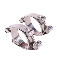 Colliers de serrage doubles en acier inoxydable W1 W4 à double boulon, robustes, pour outils de quincaillerie