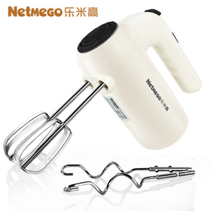 Netmego Handheld Electric Egg Beater N25D With Wire Whip And Dough Hook For Baking And Cream Whipping - Product Image 1