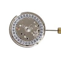 Montre mécanique entièrement automatique avec mouvement 7120, calendrier simple, boîtier en métal et bracelet en acrylique