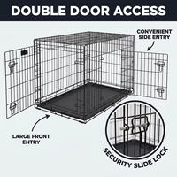 Cage pour chien robuste, cage pour animaux en métal, cage pliable pour animaux de compagnie, pour plusieurs animaux, usage domestique et commercial