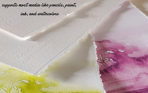 300 GSM fait à la main Deckle Edge blanc <span class=keywords><strong>dessin</strong></span> aquarelle papier coton chiffon pour Invitations/artisanat/artistes - Product Image 4