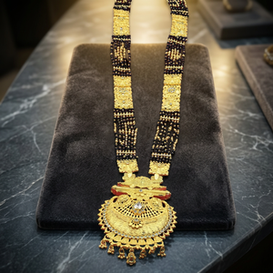 Wholesale 24K Micro Gold AD Stone Mangalsutra With Big Pendant, Forming AD Stone Mangalsutra, Traditional Indian Wedding Jewelry - Product Image 4