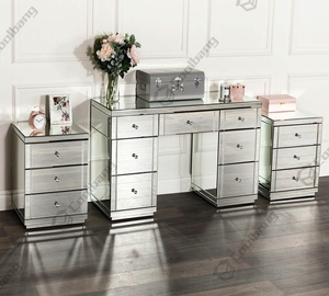 Đồ Nội Thất Phòng Ngủ Hiện Đại Vanity Gương Thiết Lập Trang Điểm Bàn Trang Điểm Với Gương Và Phân - Product Image 4