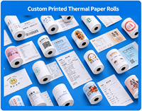 Rollo de papel térmico 80x80mm x 12mm, papel para recibos POS sin BPA, 55gsm, para impresora de caja registradora