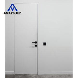 Porte intérieure invisible AMAZBUILD en contreplaqué insonorisé, finition laquée, design encastré, pour <span class=keywords><strong>chambre</strong></span> à coucher, portes intérieures cachées - Product Image 5