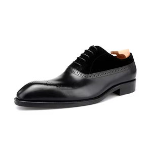 Chaussures Oxford pour hommes de style britannique de haute qualité, imperméables, en cuir véritable, avec doublure en cuir véritable, pour le bureau, les occasions formelles, les mariages - Product Image 1